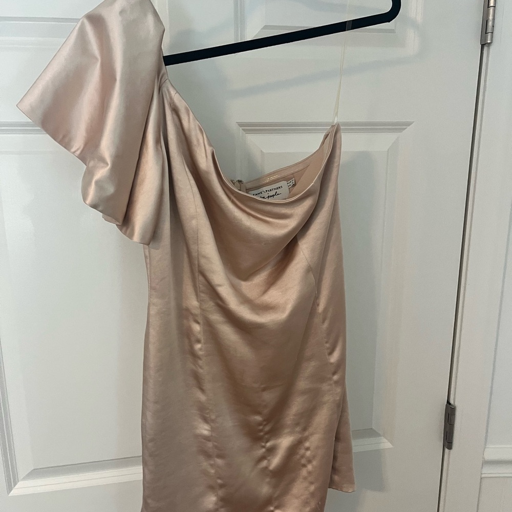 Free People x Fame and Partners Cara One-Shoulder Micro Mini Dress